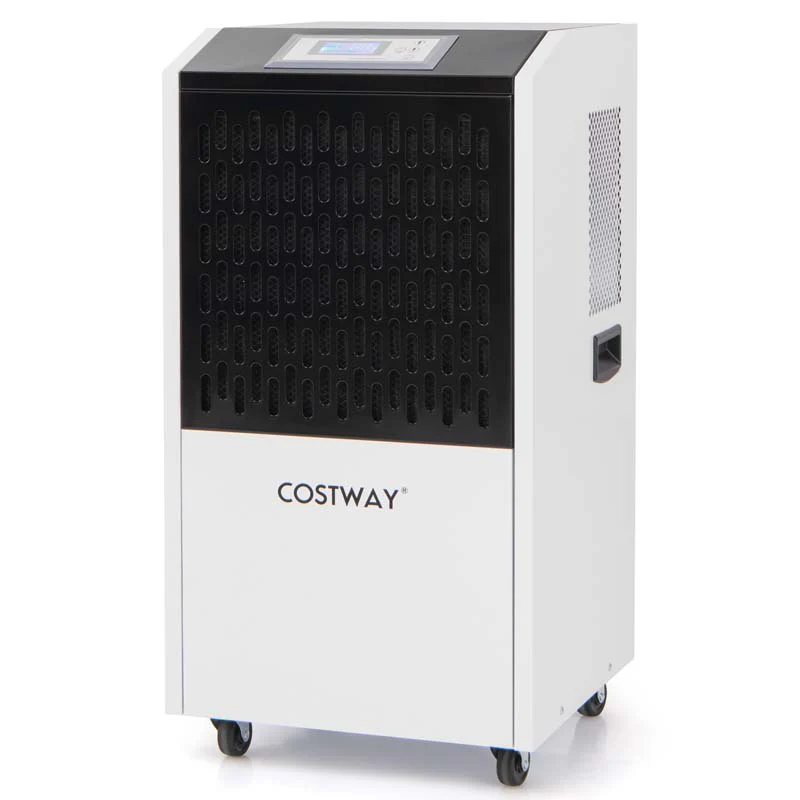 250 Pints Portable Commercial Dehumidifier with Drain Hose & 4 Wheels, Heavy Duty Industrial Dehumidifier for Basement Warehouse