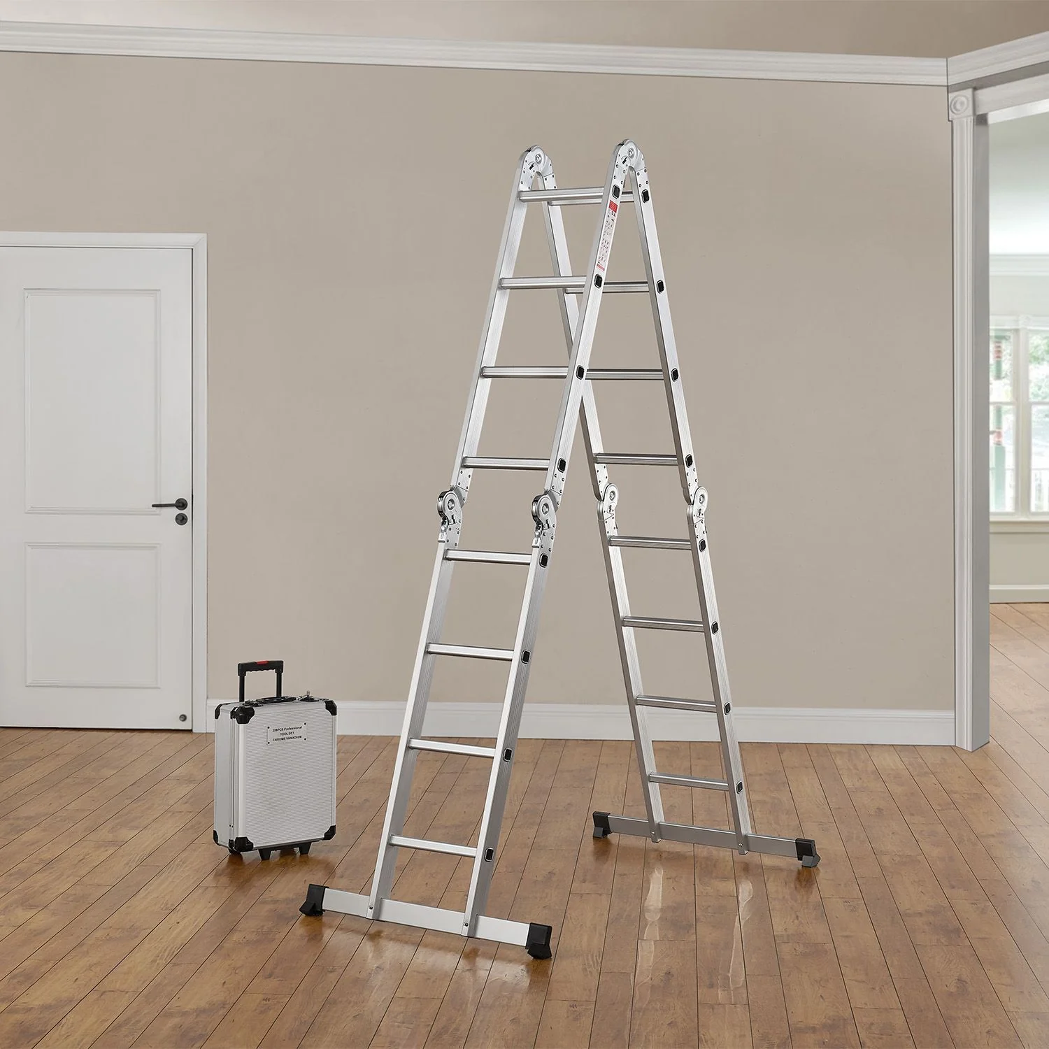 2025 Escalera multifuncional de aluminio 3,6 m – Versátil, estable y compacta