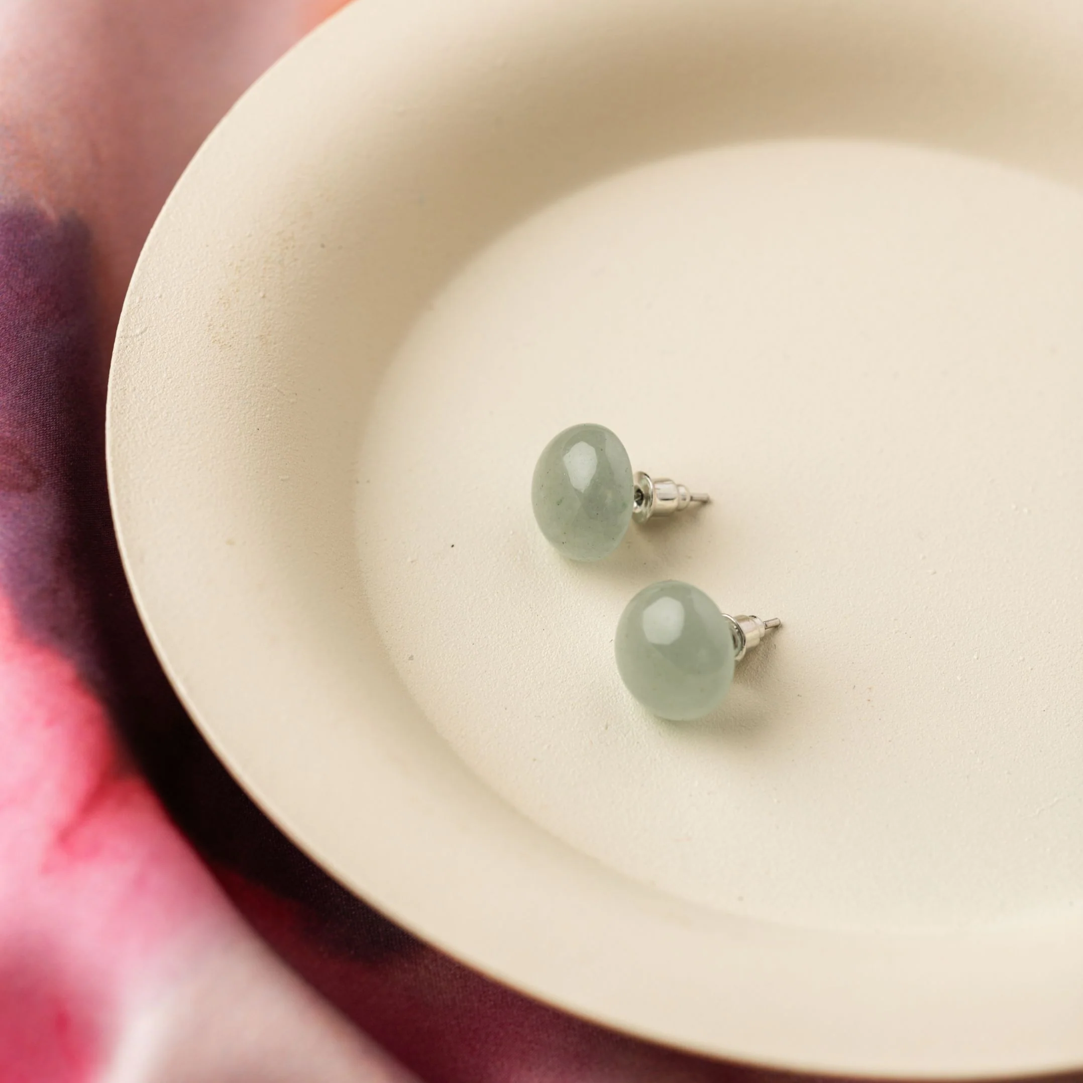 Aventurijn Oorknopjes - Edelsteen Oorbellen - Oorstekers - Rust