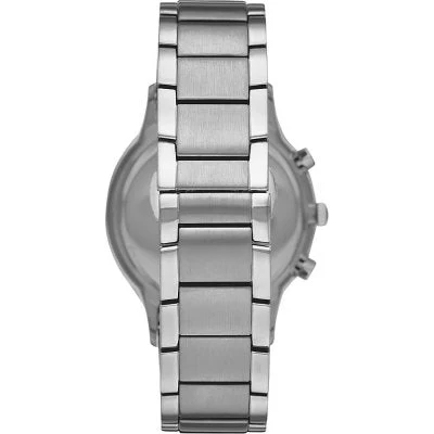 Emporio Armani Renato Chronograph Blue Dial Silver Steel Strap Watch AR11458