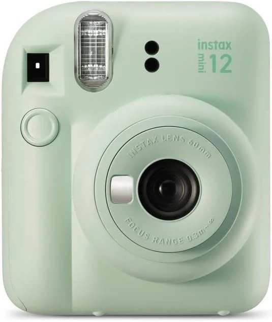 Instax Mini 12 Sofortbildkamera – Automatische Belichtung, Selfie-Spiegel, Nahaufnahme, Mint Grün