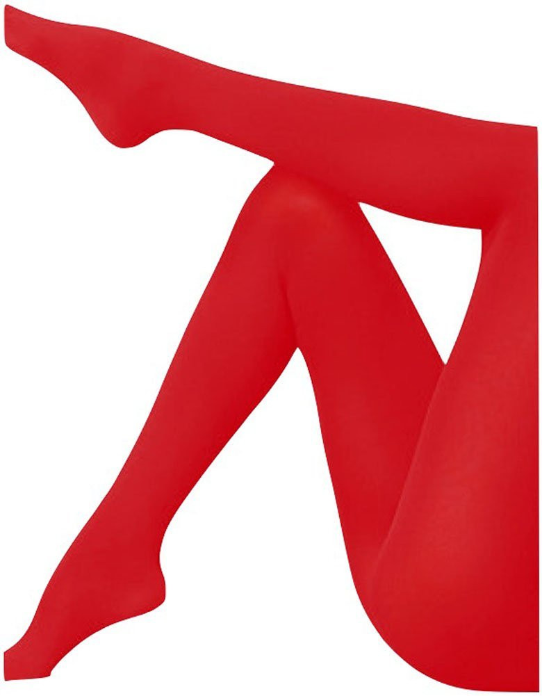 Super Control Top Red Tights Opaque 12 PACK 8064