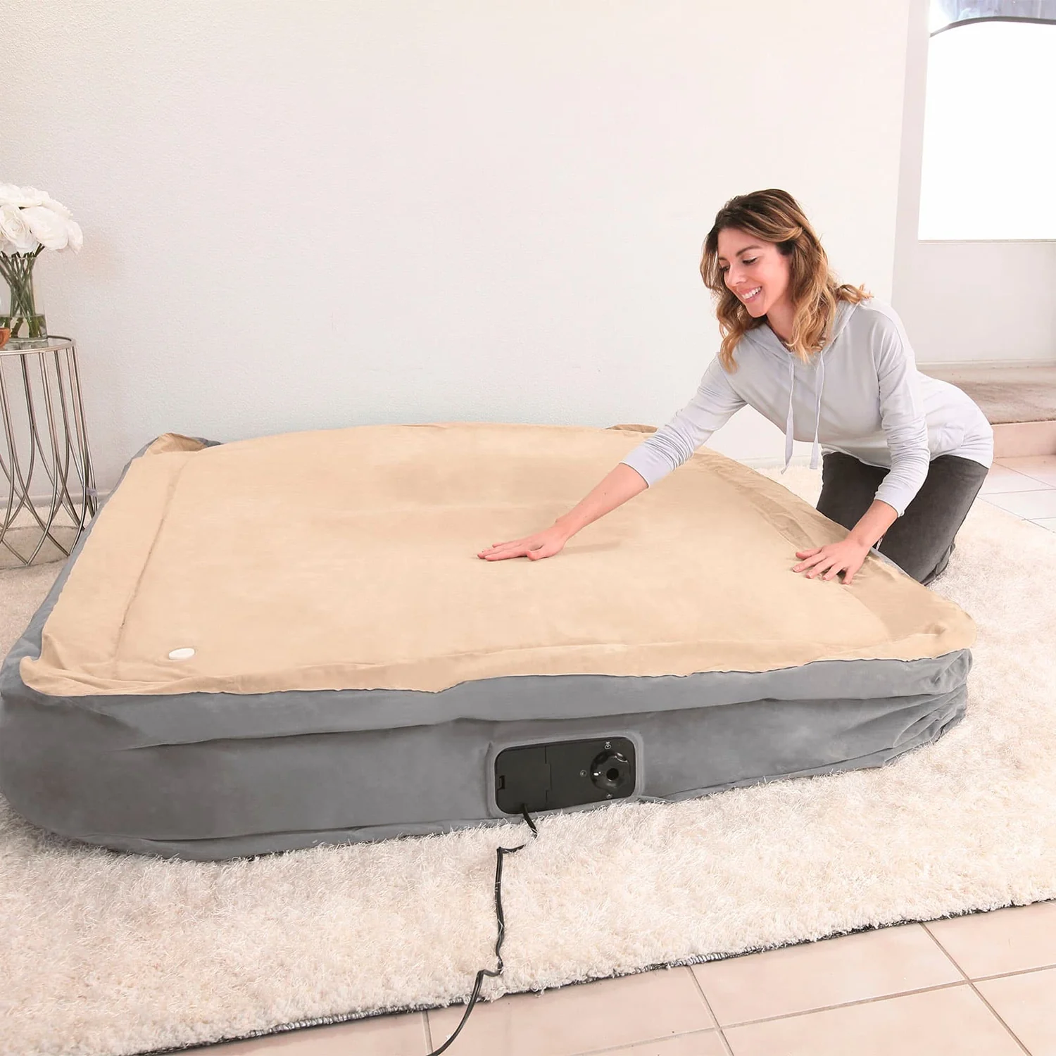Materasso Matrimoniale Gonfiabile 203x152x46cm