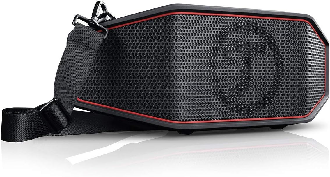 Teufel ROCKSTER Cross Tragbarer Bluetooth-Stereo-Speaker Lautsprecher Wireless Musik Akku bis zu 16 Stunden Strahlwassergeschützt nach IPX5 Schwarz