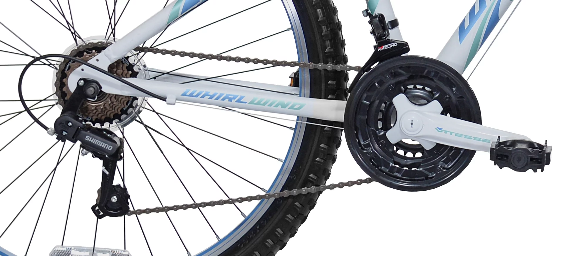 Bicicleta de montaña para mujer Genesis Whirlwind, 26 pulgadas, azul turquesa