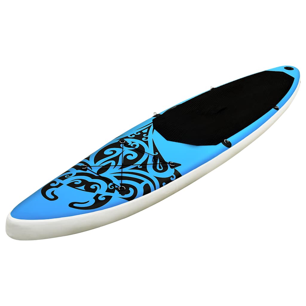 Juego de tabla de paddle surf hinchable azul 320x76x15 cm v7992