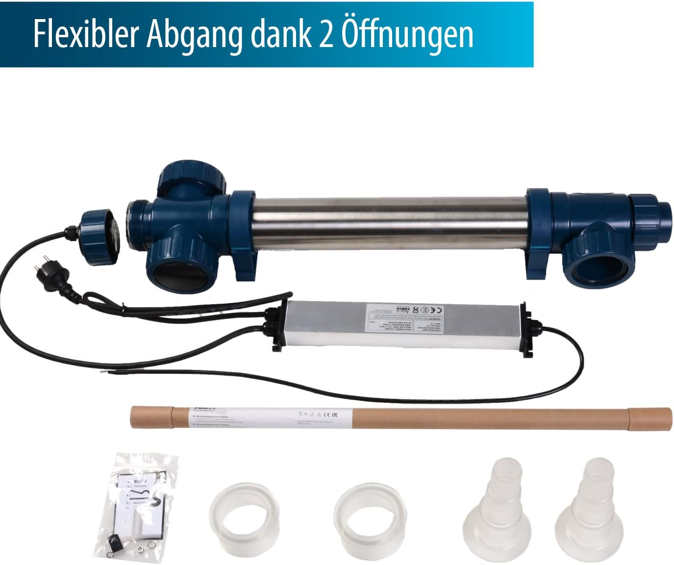 AquaForte Filter-/Teichpumpe DM-22.000 Vario S, 70-200W, Förderhöhe 7,5m, regelbar mit externem Controller. Ideal als Teichpumpe oder als Bachlauf- /Wasserfallpumpe.