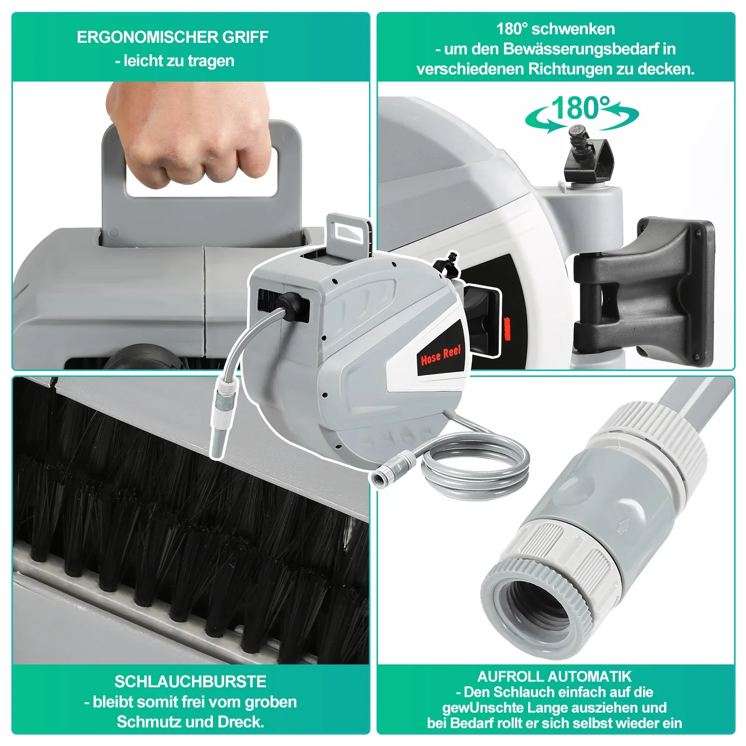 Sonnewelt Slanghaspel met Handdouche en Tuinslang