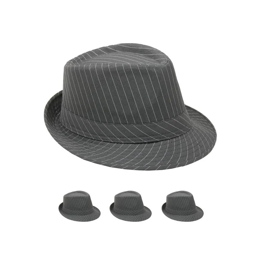 Pinstripe Gangster Fedora Hats  Adult 1317