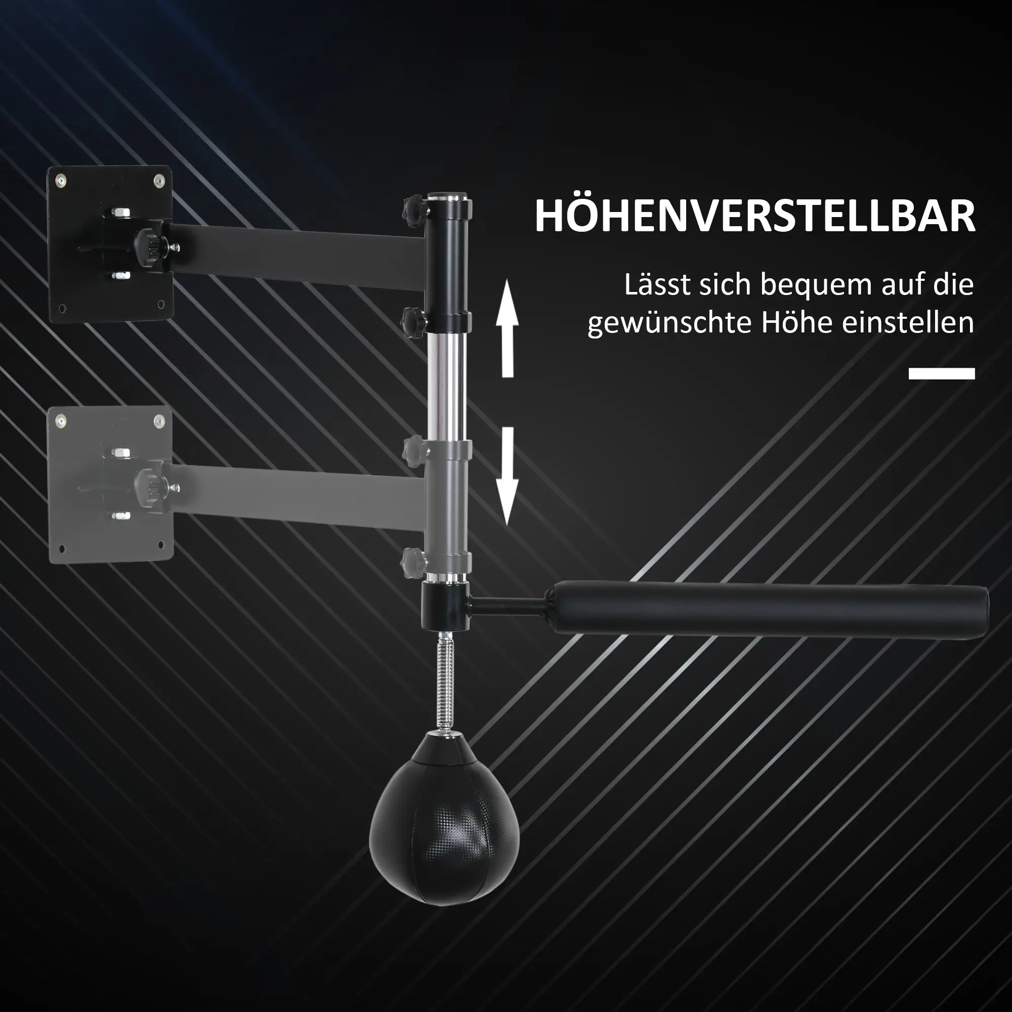 HOMCOM Boxgestell Punchingball höhenverstellbar Wandhalterung
