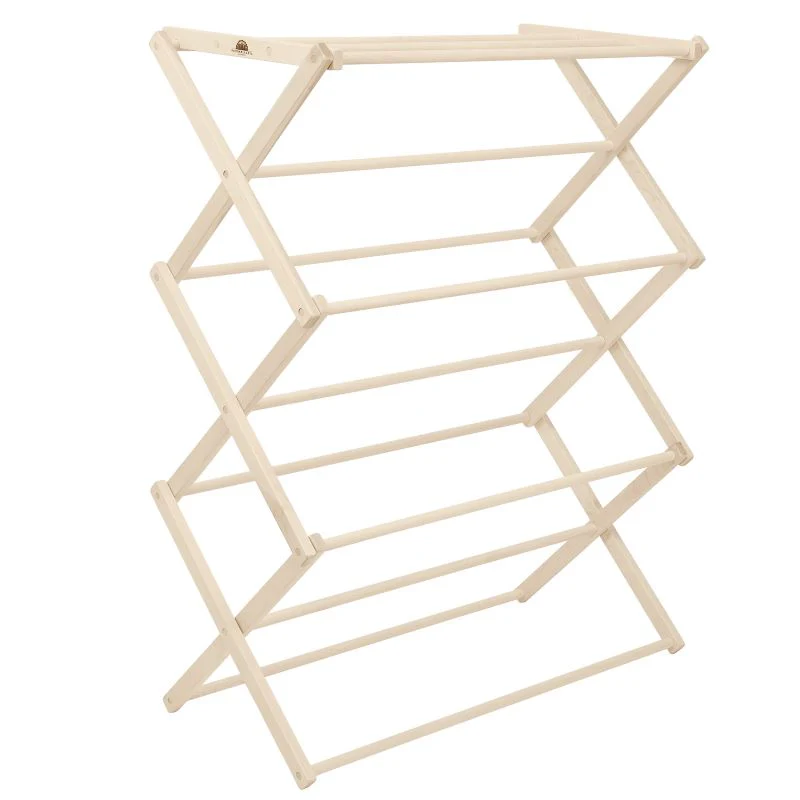 Pennsylvania Woodworks Large Flat Top Clothes Drying Rack: Solid Maple Hard Wood Laundry Rack for Sweaters, Blouses, Lingerie & More, Durable Folding Drying Rack, Made in USA, No Assembly Needed