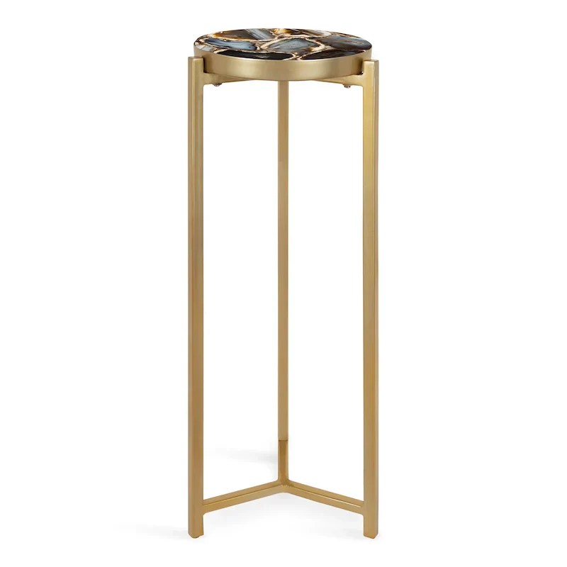 Kate and Laurel Aguilar Glamorous Drink Table - 9x9x23 Inches