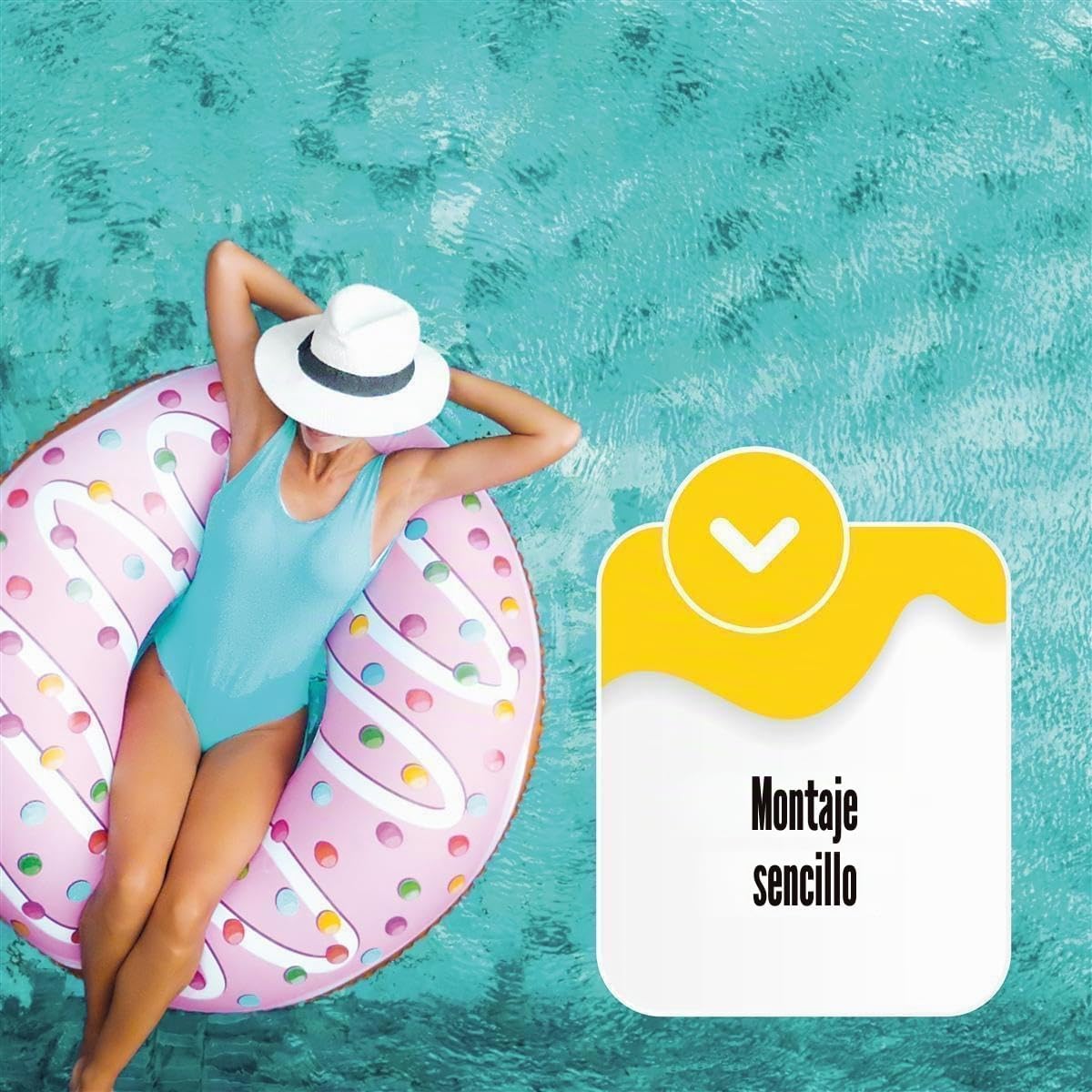 Piscina Set de ovales de pared de acero inoxidable (5,25 m x 3,20 m x 1,20 m), fabricado en Europa, con conductor de acero inoxidable para profundidades