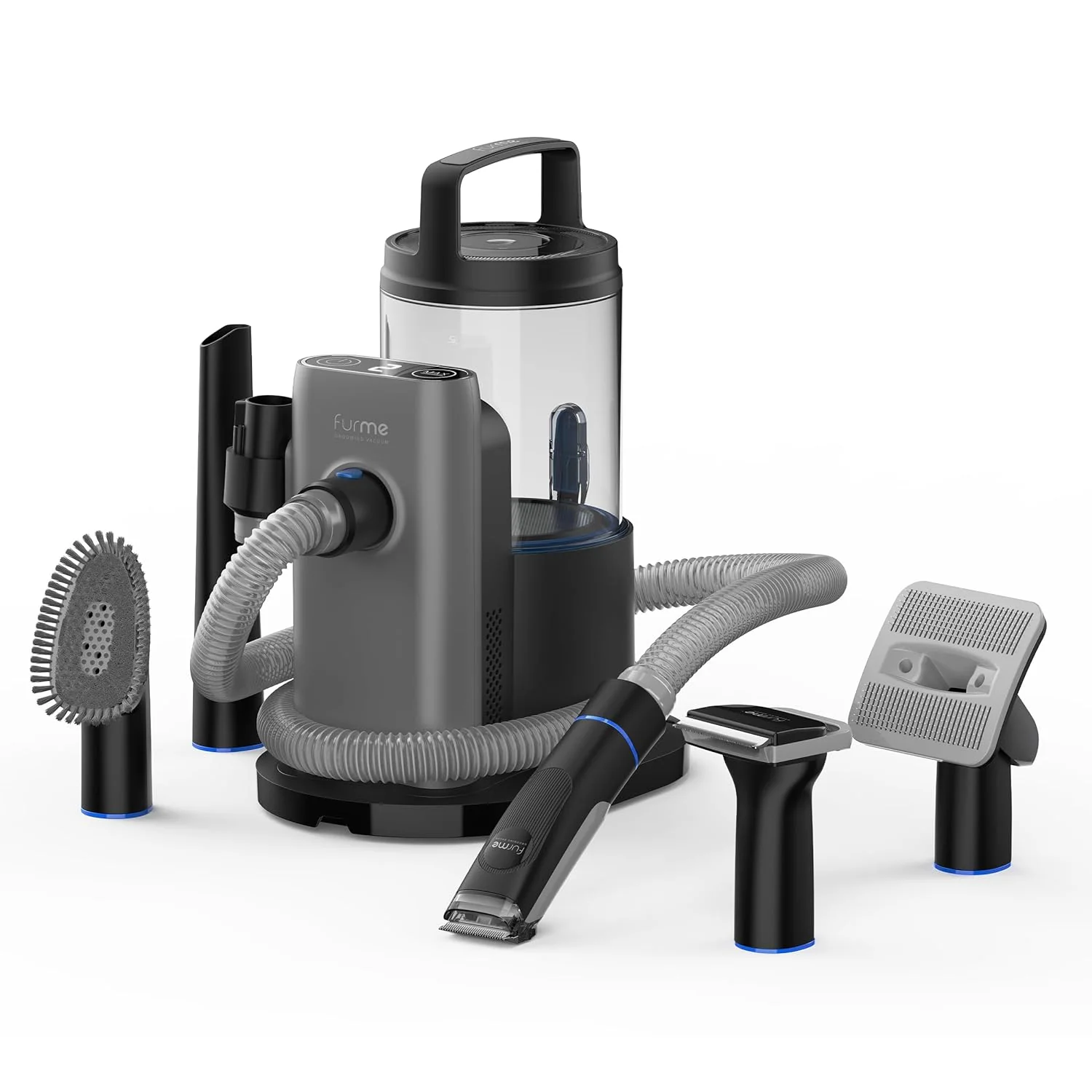 Professional Plus Pet Grooming Vacuum Kit, 5 Pet Grooming Tools, 2L Canister, Works for All Dogs, Cats, and Pet Fur