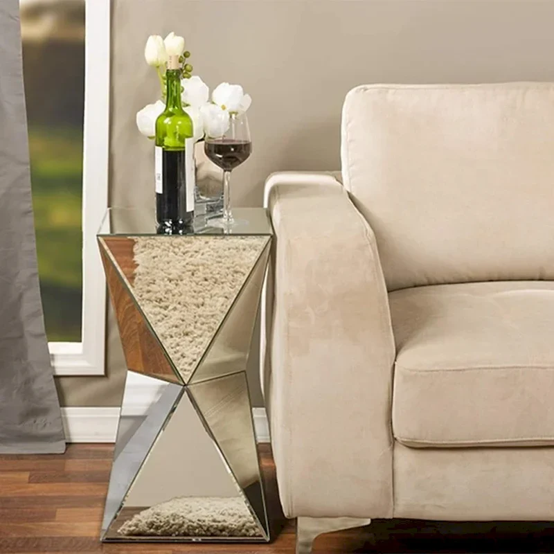 Rebecca Modern Multi-Angle Mirrored Side Table