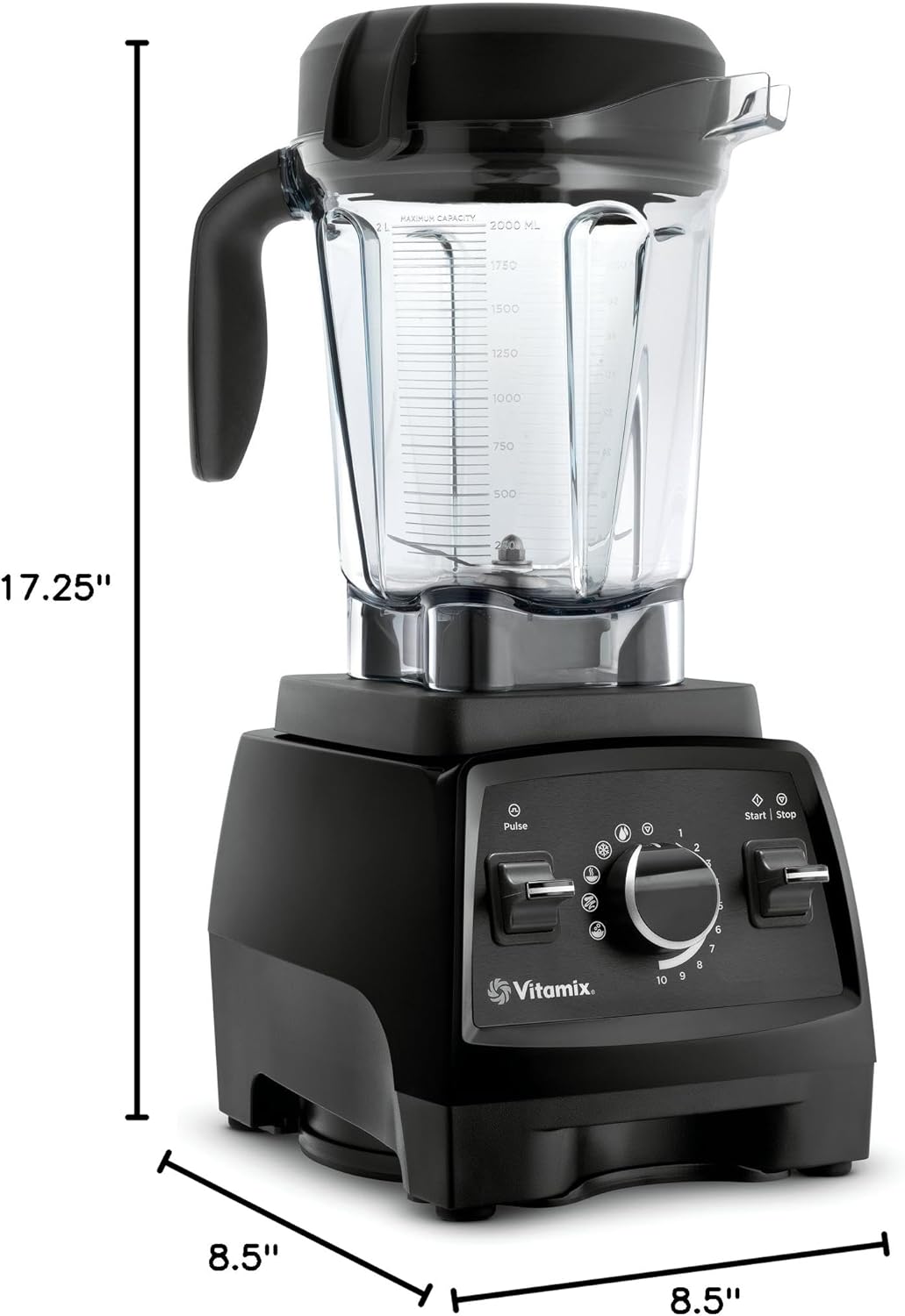 Vitamix Professional Series 750 Blender, Professional-Grade, 64 oz. Low-Profile Container, Black, Self-Cleaning - 1957