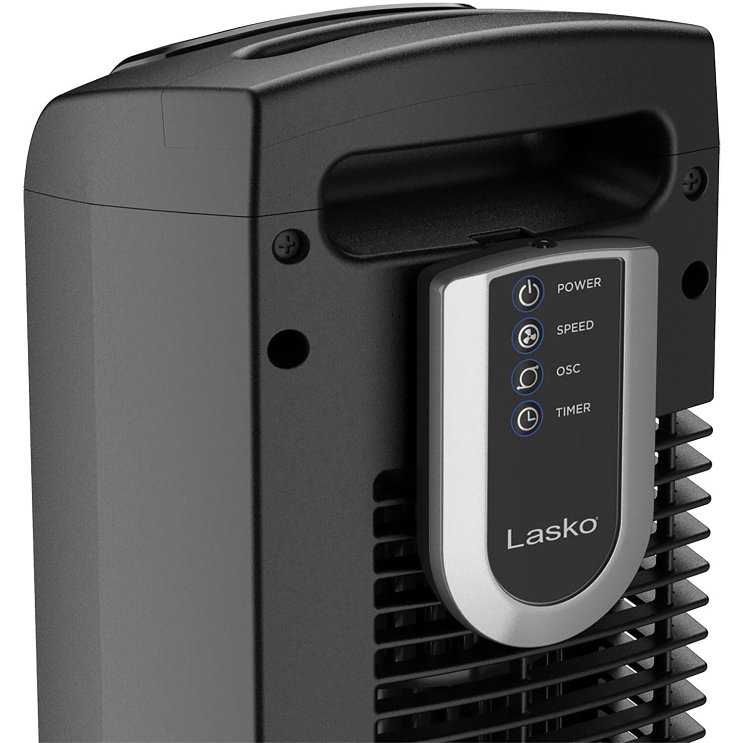 3- Speed Oscillating Tower Fan with Timer and Remote, T36211, Black