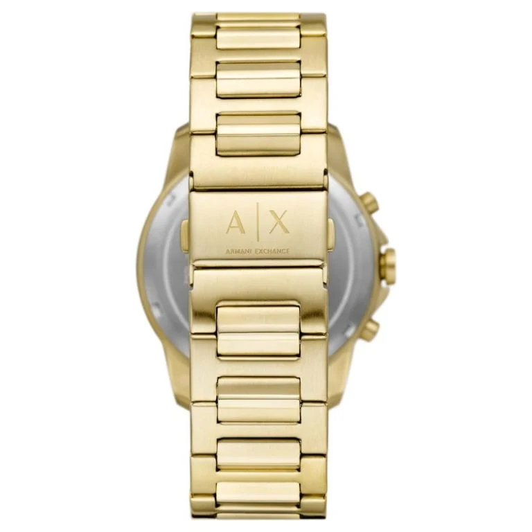 Armani Exchange Banks Chronograph Blue Dial Gold Multifunction Watch - AX7151