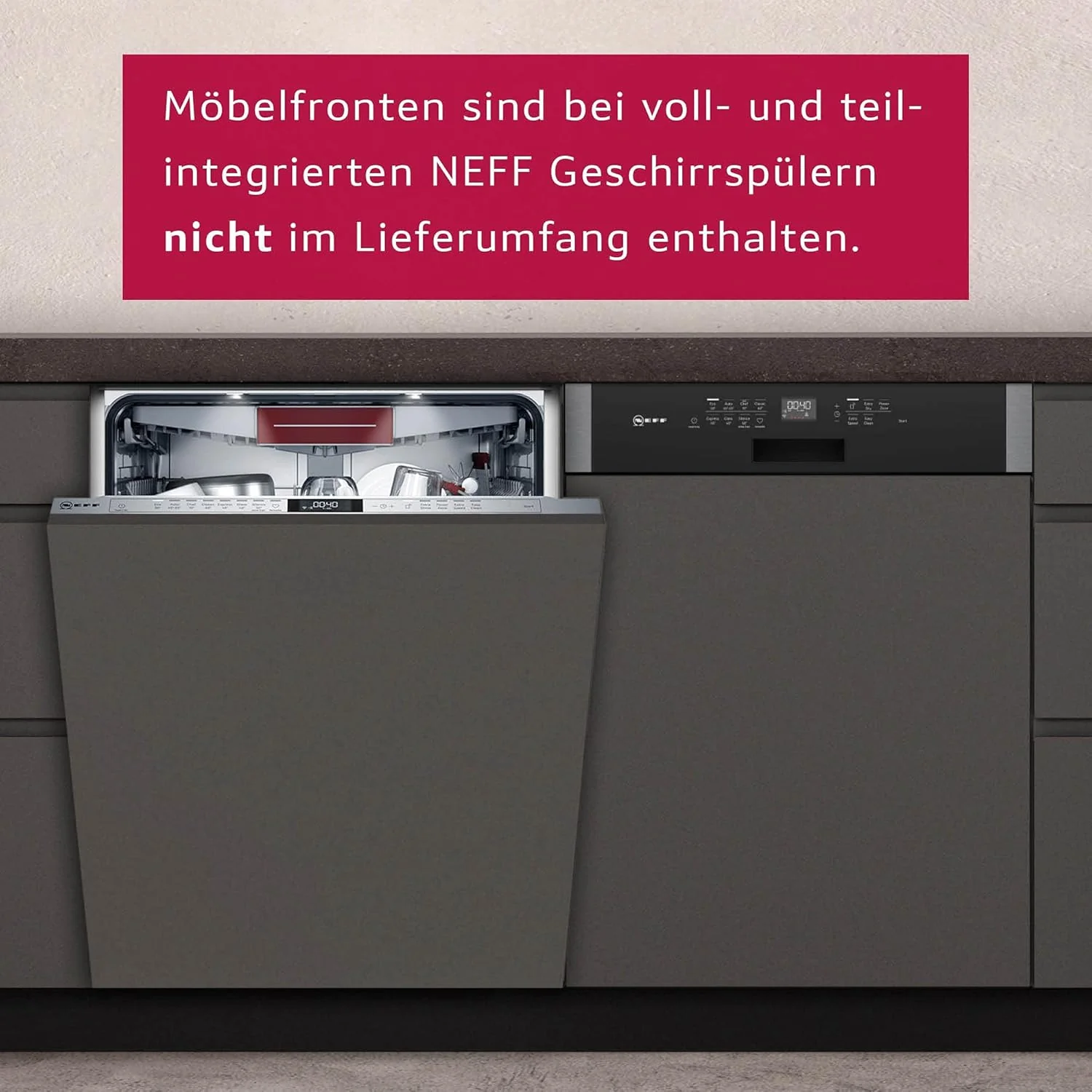 NEFF S157YCX03E, N 70, Smarte volledig ge?ntegreerde vaatwasser, 60 cm, Besteklade, Made in Germany, Zeolith-droging, bijzonder stille vaatwasser, in hoogte verstelbare bovenkorf, sterke sproeidruk