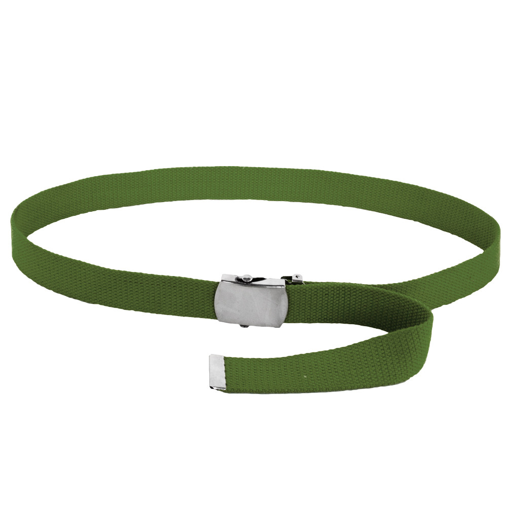 Military Belt Canvas Adjustable Olive Green Adjusts to 44-46