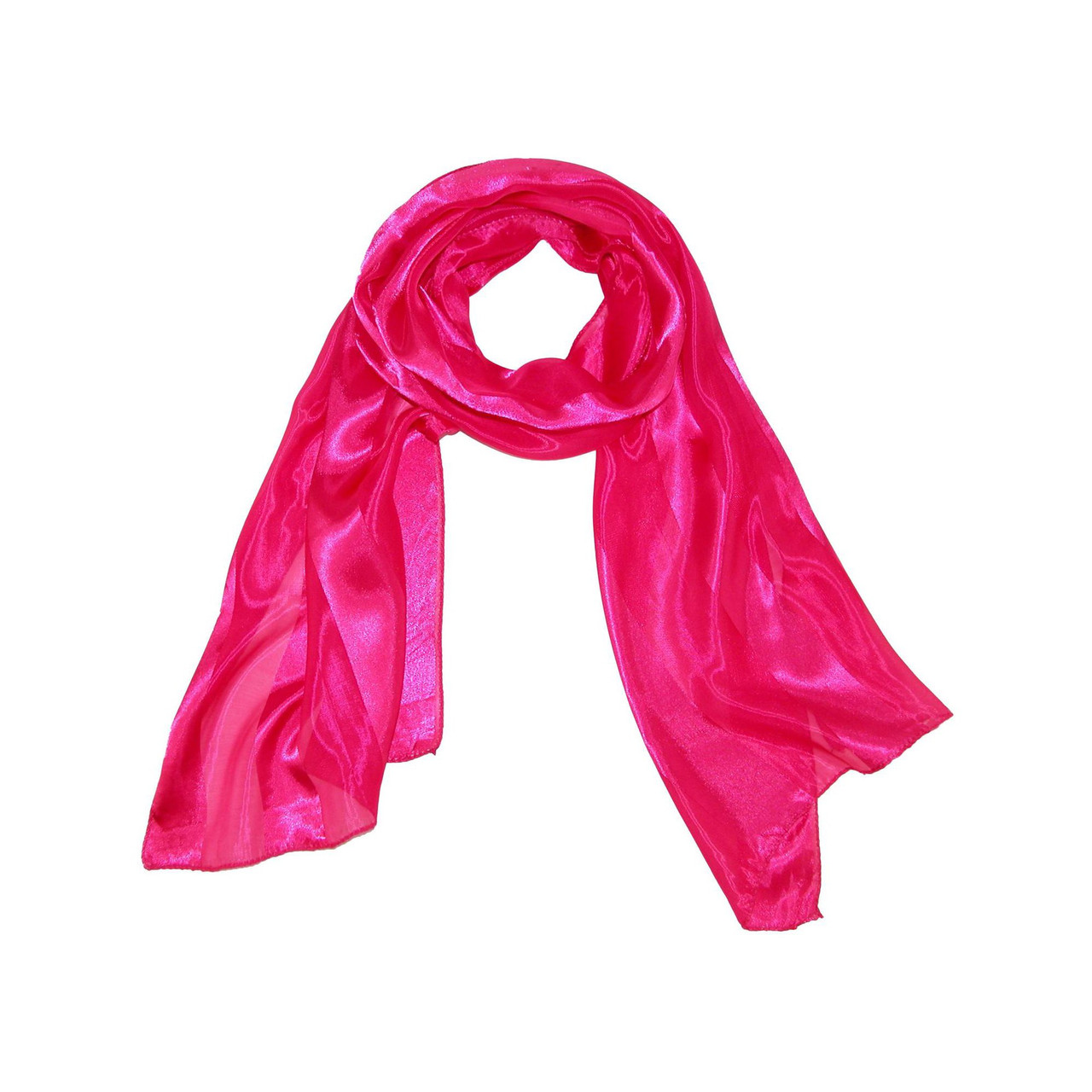 Hot Pink Long Sheer Chiffon Scarf 21
