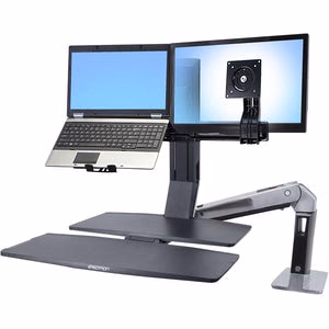 Kit de Conversión Ergotron WorkFit – De Doble Pantalla a Pantalla LCD y Portátil