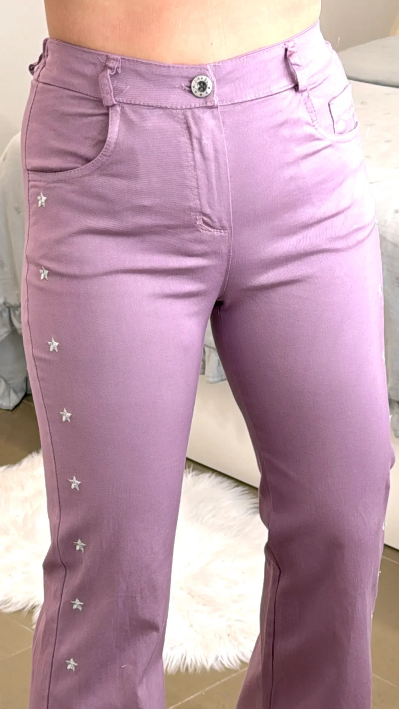 PANTAL��N ESTRELLAS MORADO