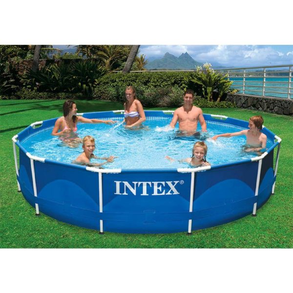 28211EH 12 ft. Round x 30 in. D Metal Frame Above Ground Pool with 530 GPH Filter Pump