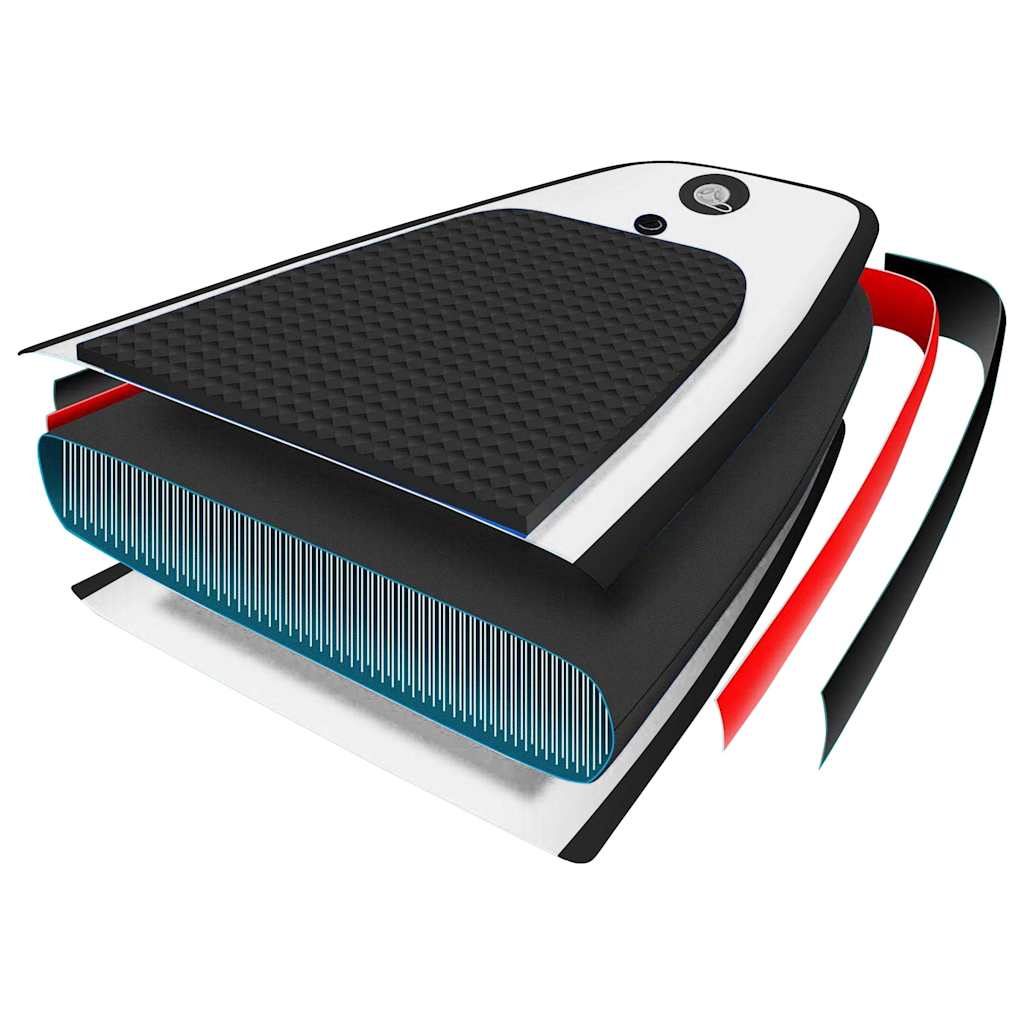 Juego de tabla de paddle surf hinchable negro y blanco v7886