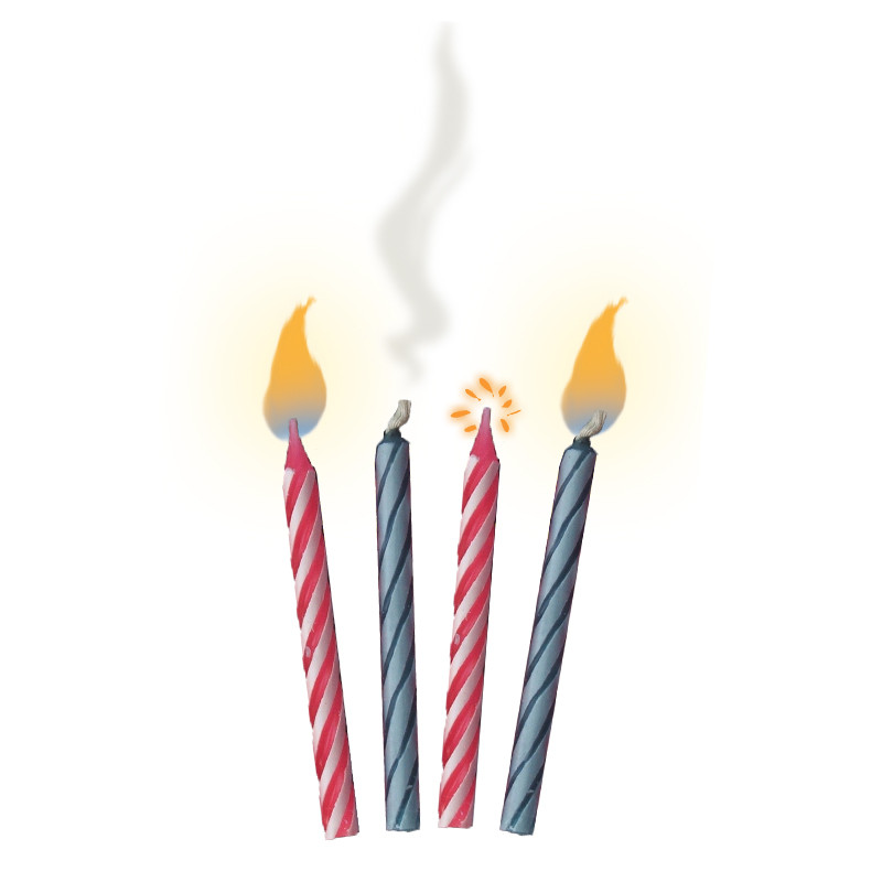 Trick Candles | Relighting Candles | 10 PACK 1647
