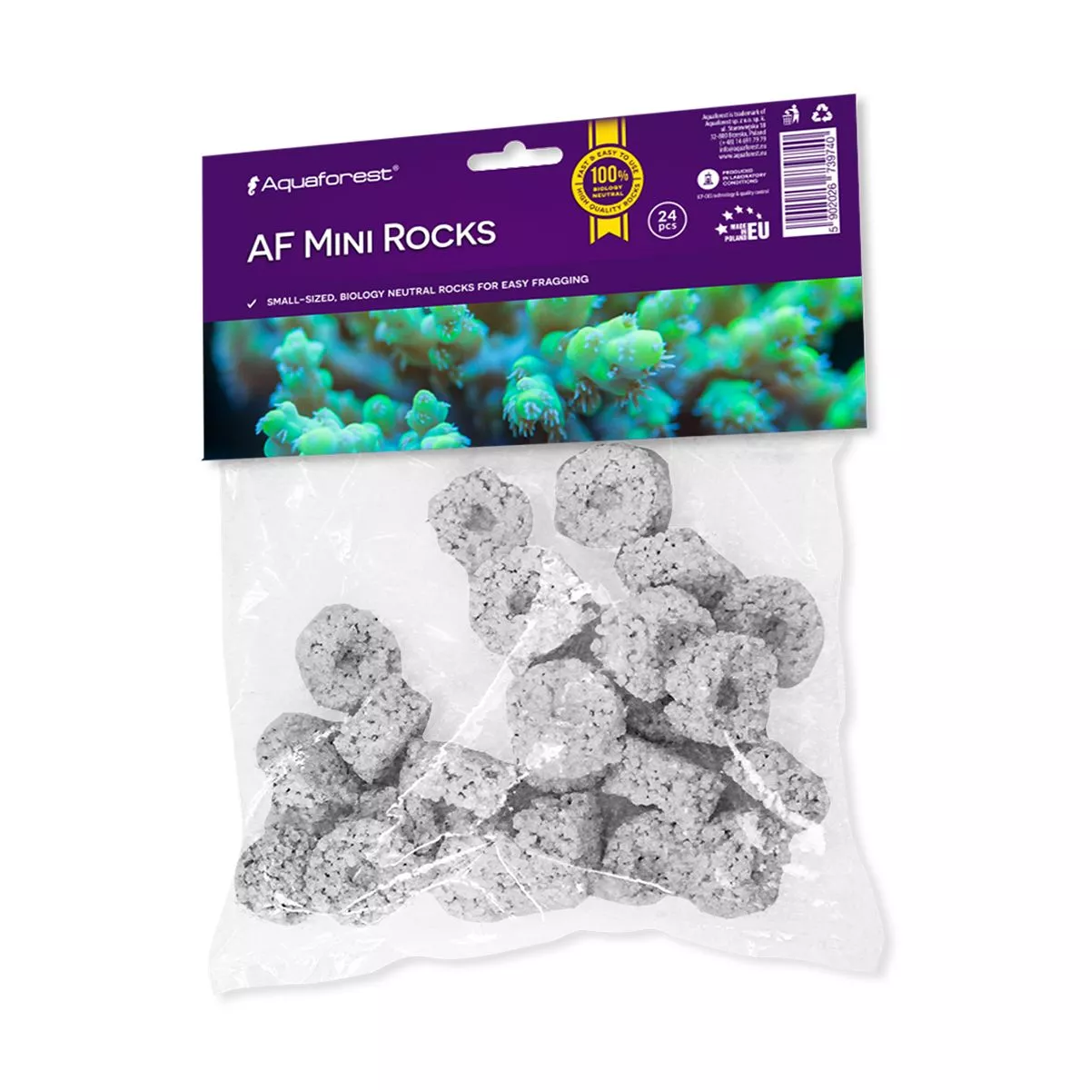 AF Mini Rocks  (White, 24 pcs)