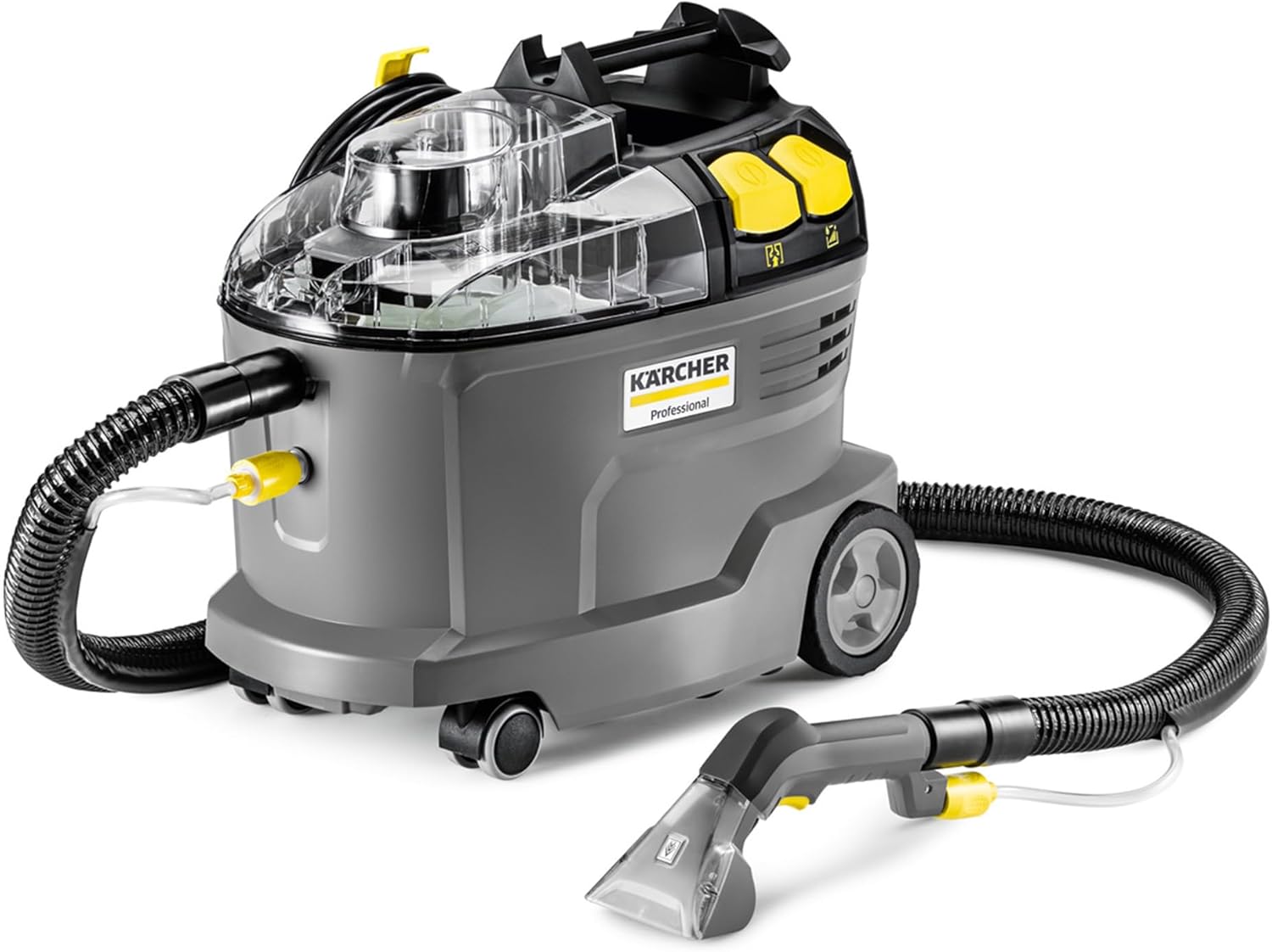Kärcher Puzzi 8/1 washing machine for upholstery and textile surfaces, tank: 8 l, spray flow rate: 1 l/min, surface: 12-18 m²/h, weight: 8.6 kg, upholstery nozzle