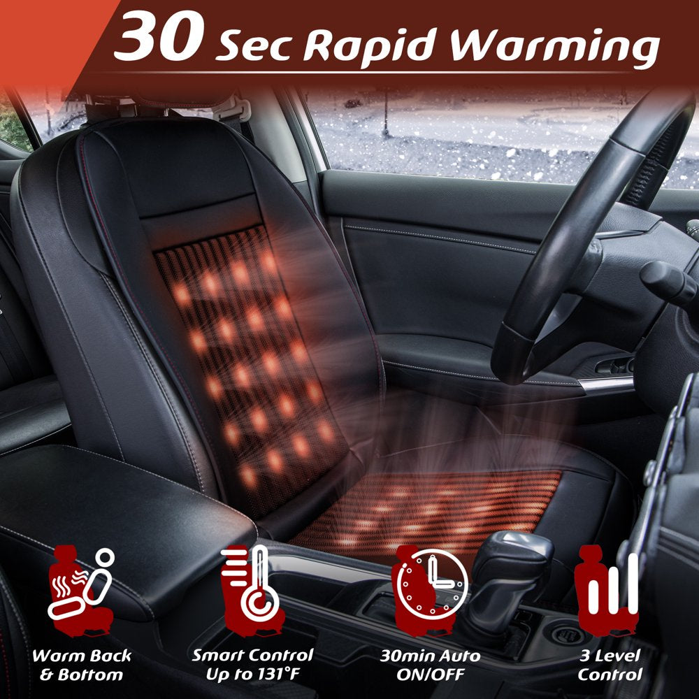 Paffenery Luxury Heated and Cooling Car Seat Cover, Warmer Cushion 12-24V Universal Fit