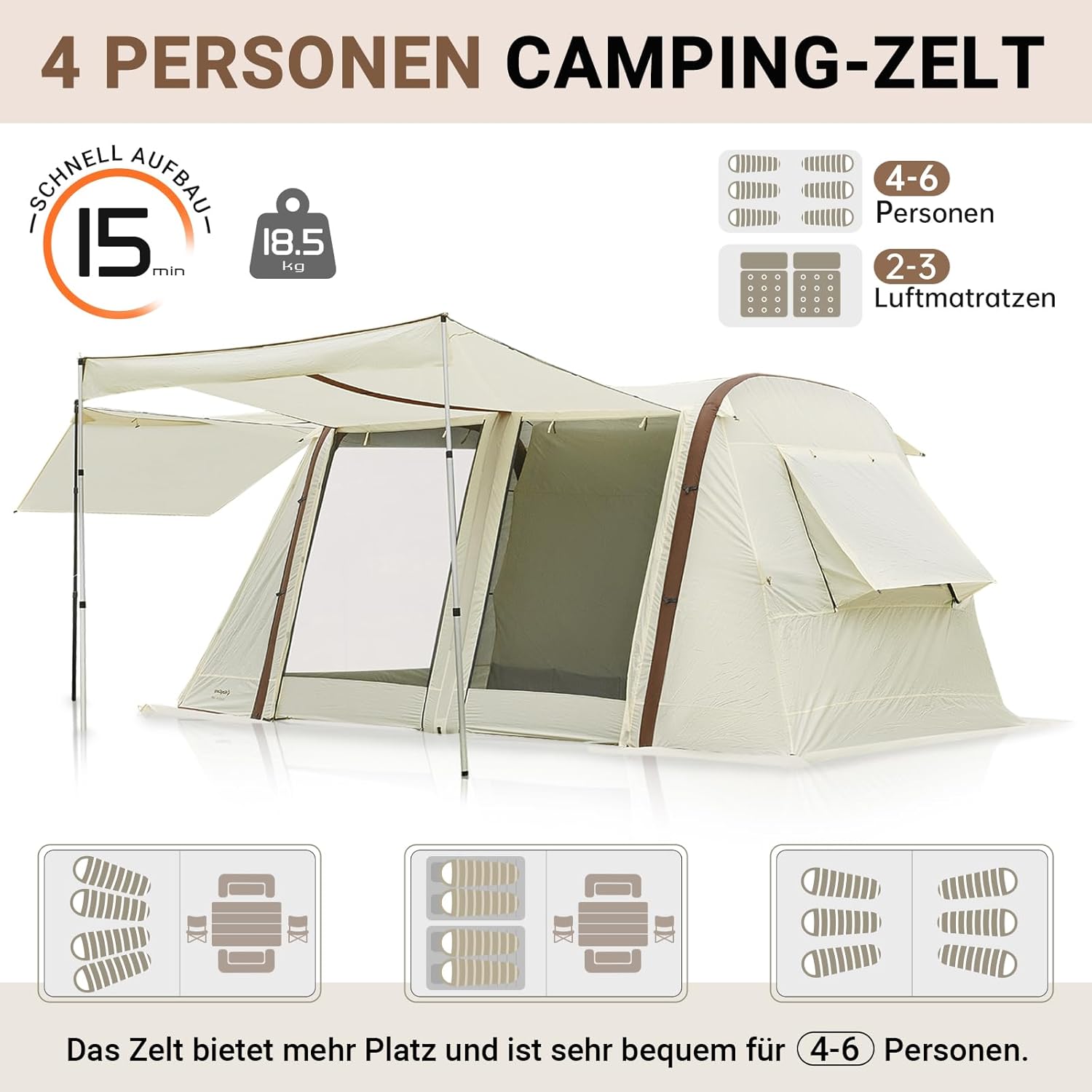 KingCamp Glamping Tent, Family Tent