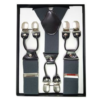Grey Industrial Suspenders | 2 INCH Adjustable up to 60