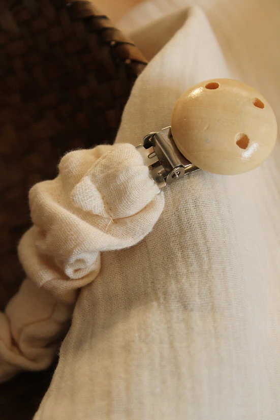 Chupetero Fruncido Gasa Cruda