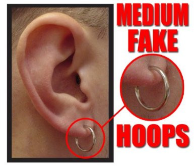 Fake Clip on Hoops Earrings 100 Pcs 6601