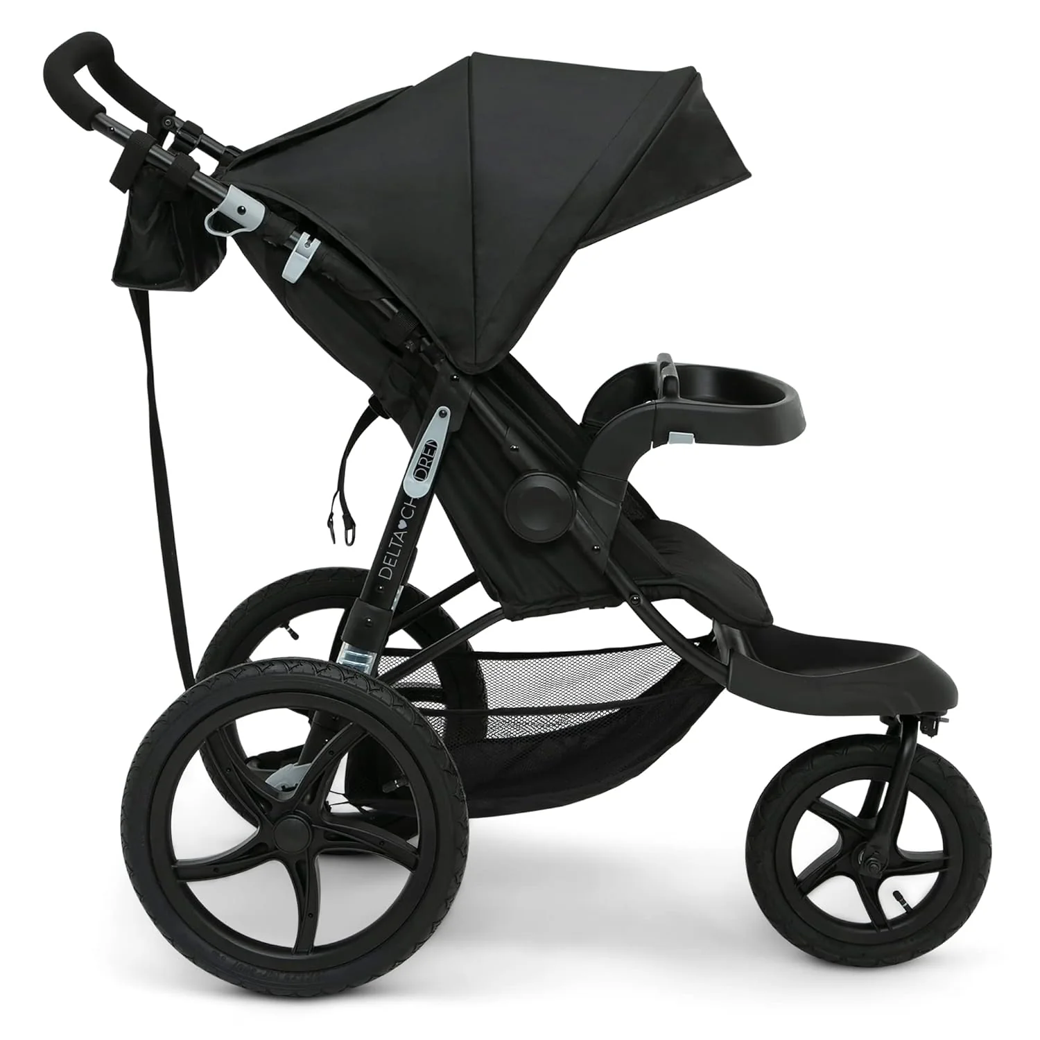 Delta Children Apollo Jogging Stroller Shock Absorbing Frame with Large Canopy Recline