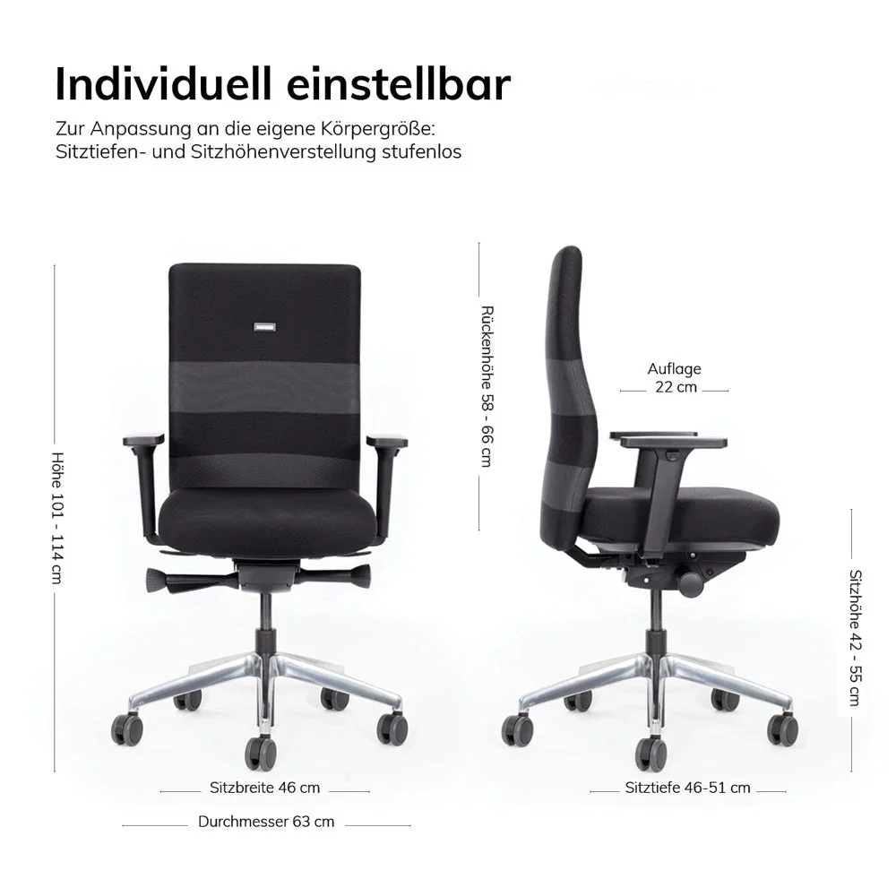 2025 Silla de Oficina Ergonómica Lento Agilis AG10 “EL SALVADOR DE LA ESPALDA” – Equipamiento Completo – Reposabrazos 4D