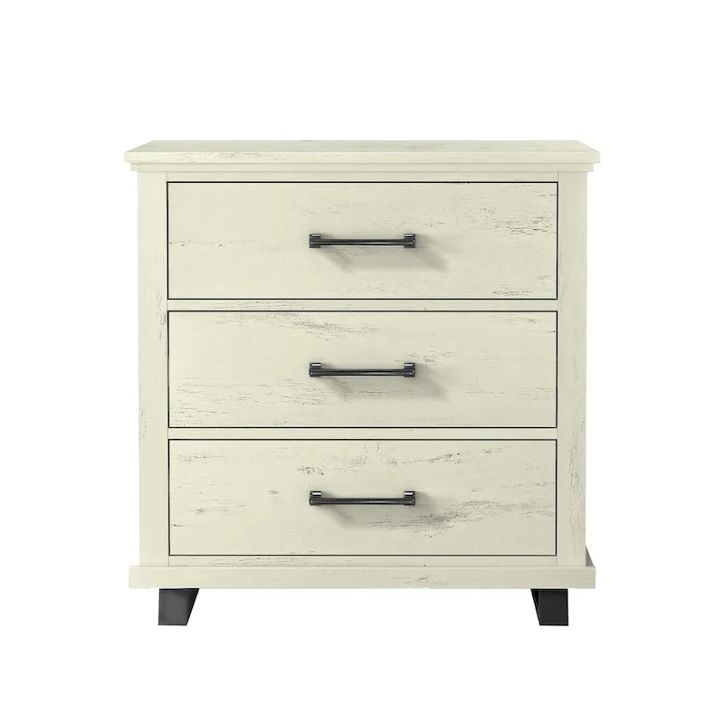 Farmhouse 4-Piece Bedroom Set - 2 Nightstand, 1 Chest and 1 Dresser