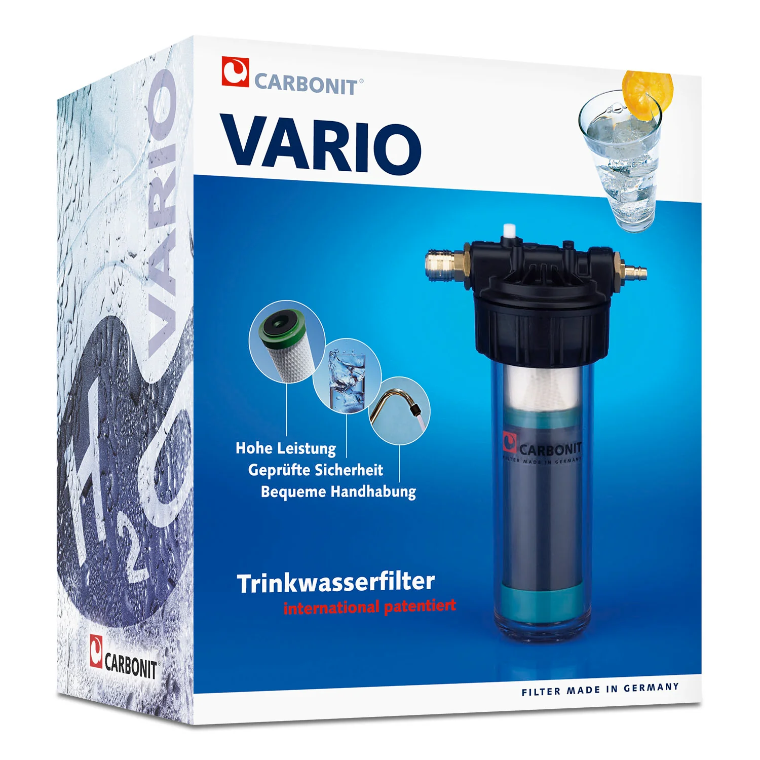 2025 Carbonit VARIO-HP Cuisine – Filtro de agua compacto y económico bajo fregadero, sin grifo incluido