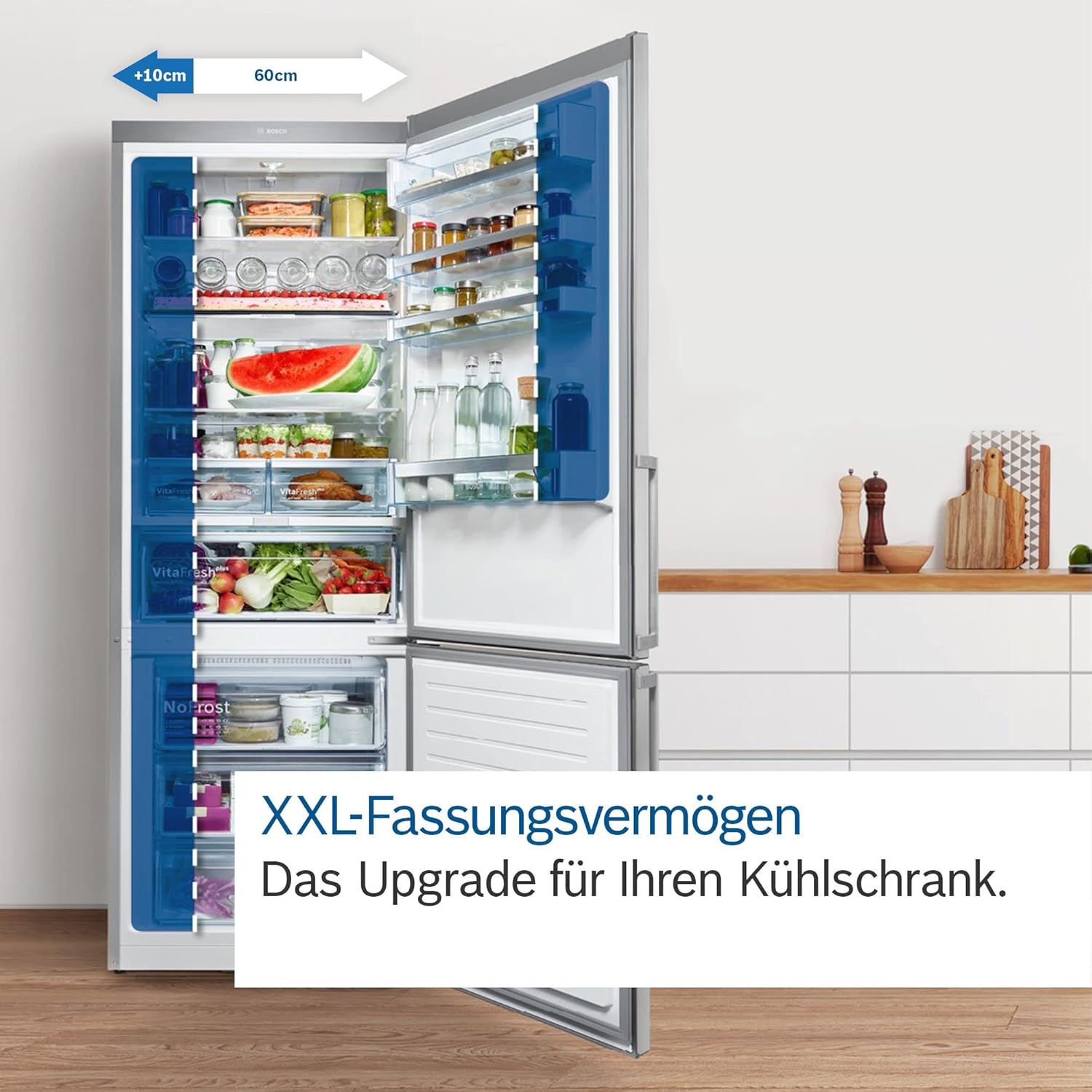 Bosch GIV11ADC0 Serie 6 Einbau-Gefrierschrank, 95 kWh, Jahr, 70 l, LowFrost, FreshSense, 72 x 56