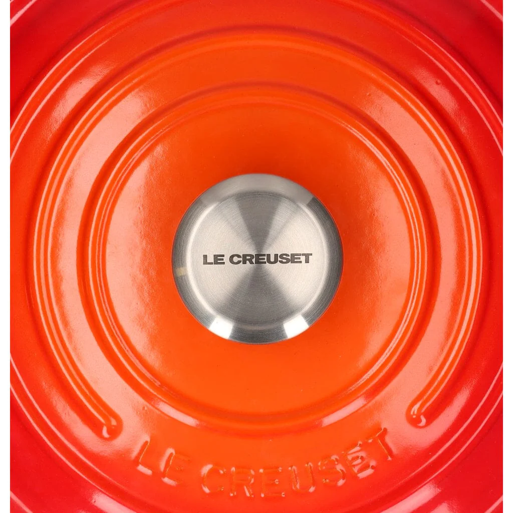 Le Creuset - Casseruola / Pentola da brasato Signature rotonda Arancio-rosso 24 cm 4,2 l