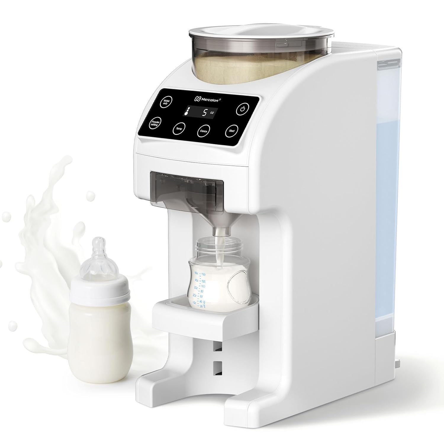 Fast and Customizable Formula Dispenser Machine with Accurate Temperature Control for Baby, Automatic Powder Blending for All Brands of Bottle and Formula, Black/White