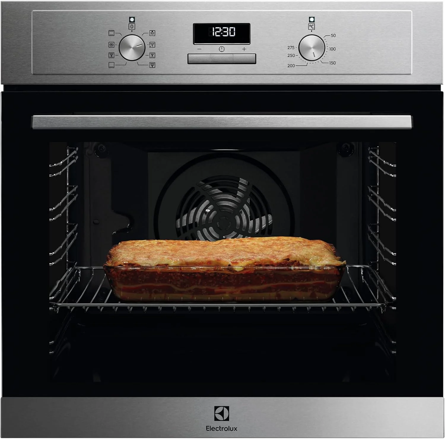 Electrolux Multifunction Oven EOF6P54TX, 72 L, Grill Function, 1000W, SurroundCook Technology, Pyrolytic Cleaning, LED Display, Retractable Controls, Telescopic Rails, Inox, Made in DE