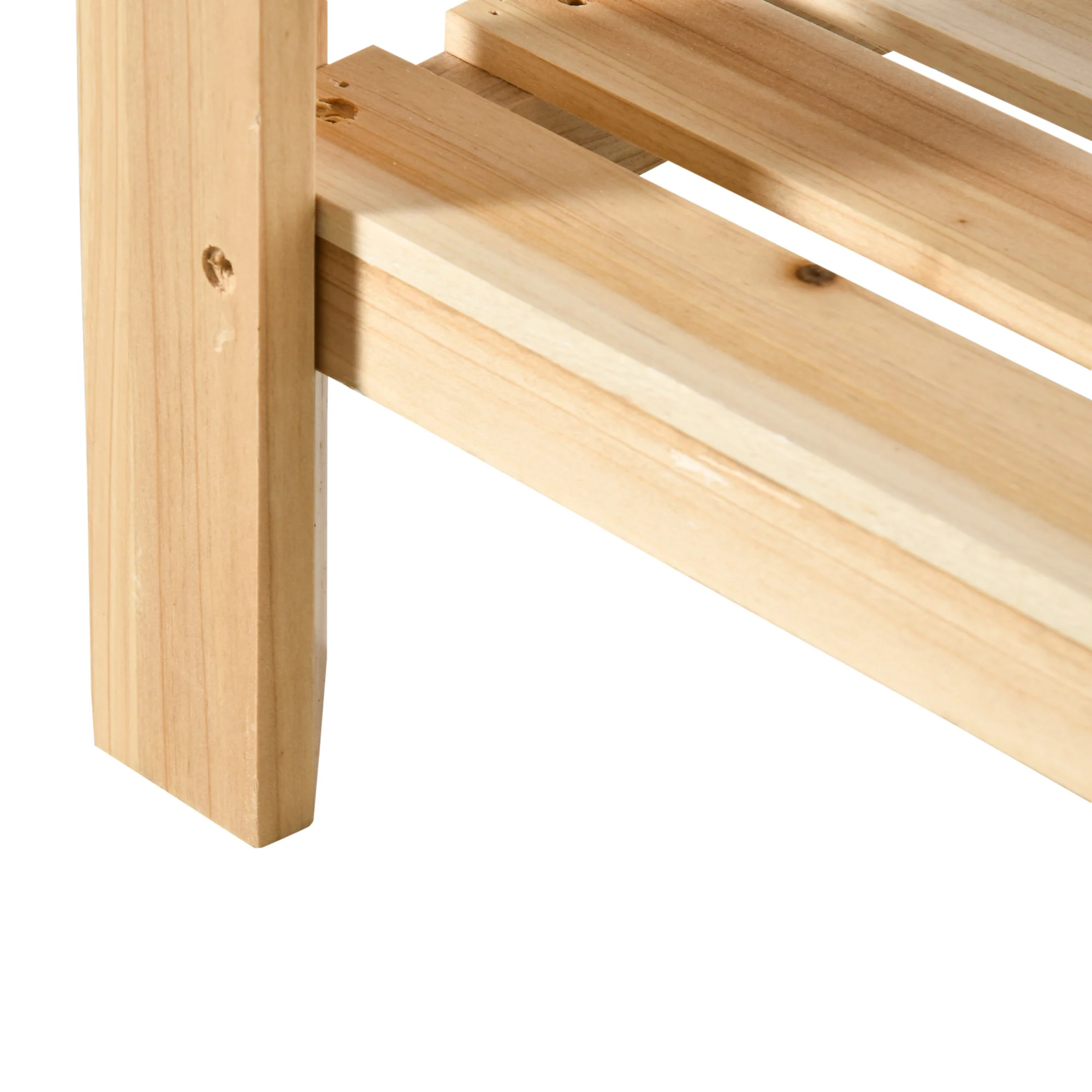 Outsunny Planttafel Tuintafel met Wastafel Houten Bloementafel met Ladehaak Mandplank Tuinterras Naturel 107,5 x 46 x 142 cm