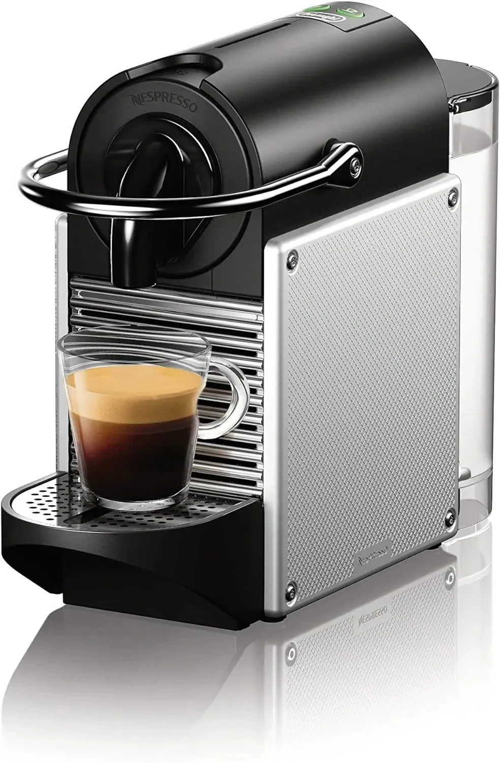 Nespresso Pixie Espresso Machine by De��Longhi, 19-Bar Pump, Compact Aluminum Design, Silver, 1100ml