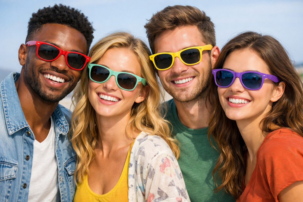 80's Style Iconic Sunglasses |  Adult Mixed Colors 1050D
