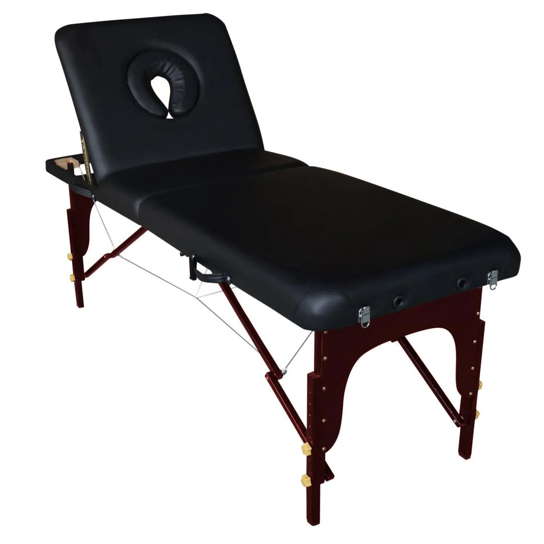Lettino da Massaggi Portatile in Legno ZAR – Robusto, Pieghevole, Altezza Regolabile, Imbottitura Comfort