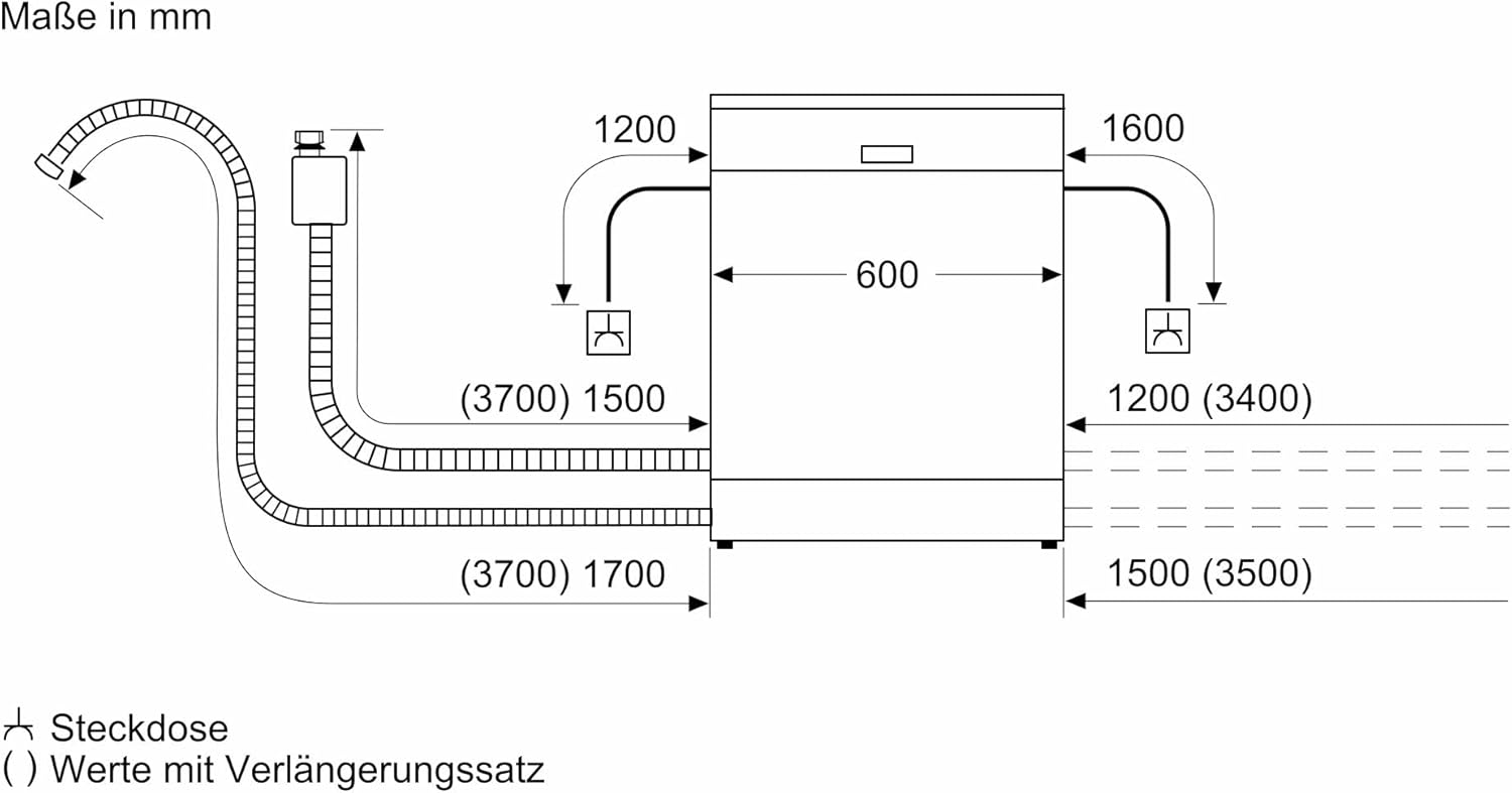 Siemens SN45YS00AE, iQ500 Smarter Geschirrspüler Unterbau, 60 cm breit, Made in Germany Besteckkorb, Edelstahl, Zeolith Trocken, extra leise, automatische Türöffnung, aquaStop, varioSpeed